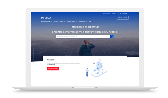 Área de clientes do website INFORMA